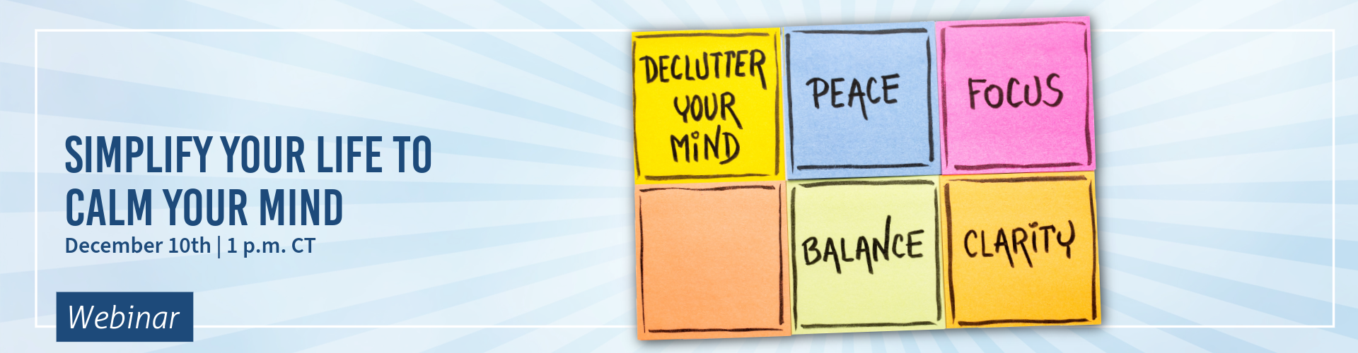 EAP Webinar 3 December Simplify Your Life To Calm Your Mind